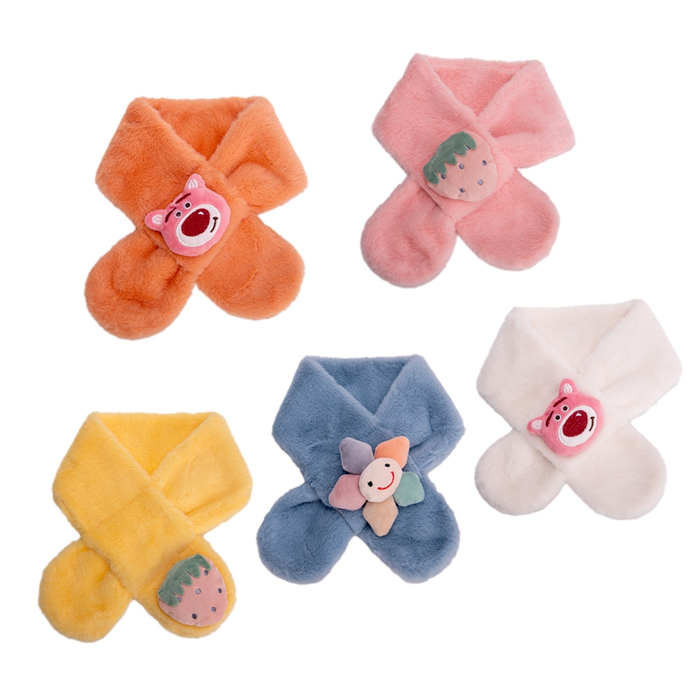 Cachecol Infantil Pelúcia Cachecol com Boneca Menina e Menino Cachecol de Cola Quente Fashion Para 3