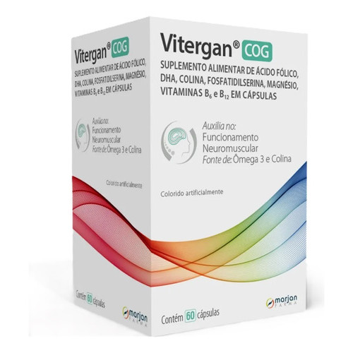 Suplemento Alimentar Vitergan Cog Com 60 Cápsulas
