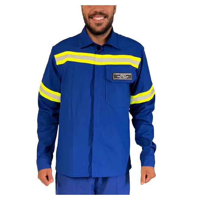 Camisa Nr10 Uniforme Profissional com Faixa Reflet