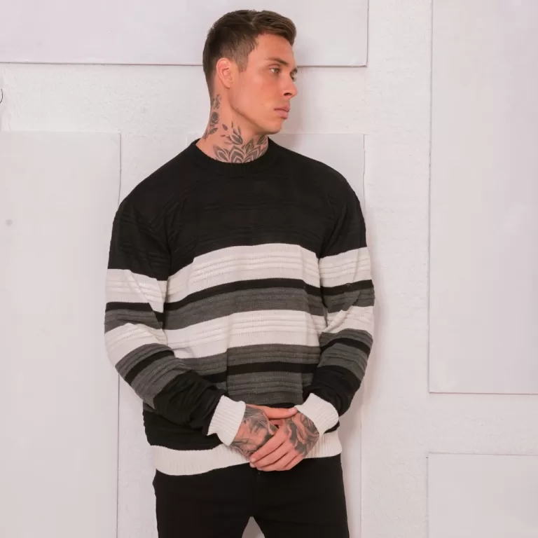 Suéter Tricot Masculino Blusa Casaco de Frio List