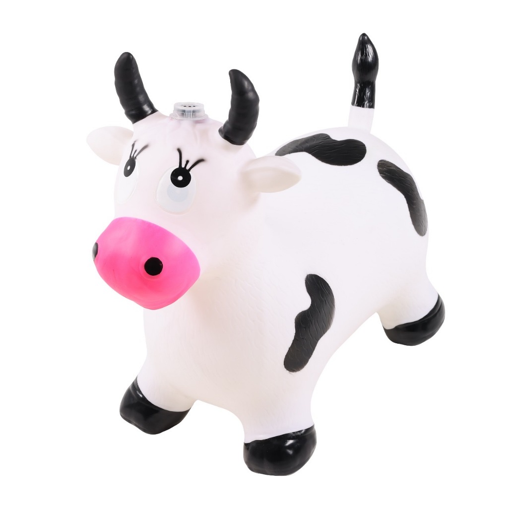 Cavalinho Upa Upa Vaquinha Brinquedo Com Som Inflável Com Música Infantil e Led Pula Pula