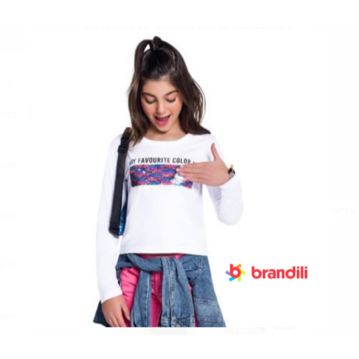 Blusa Cropped Inverno Infanto Juvenil  Young (Bran
