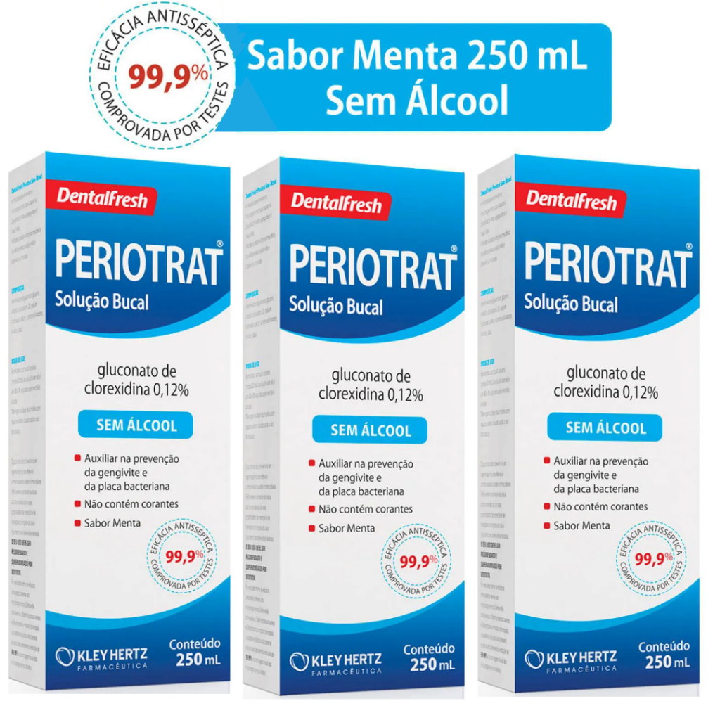 Periotrat Enxaguante Bucal Menta Sem Alcool 250ml