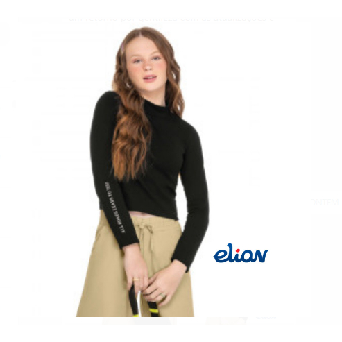 Blusa Manga Longa Infanto Juvenil Menina Elian 12 