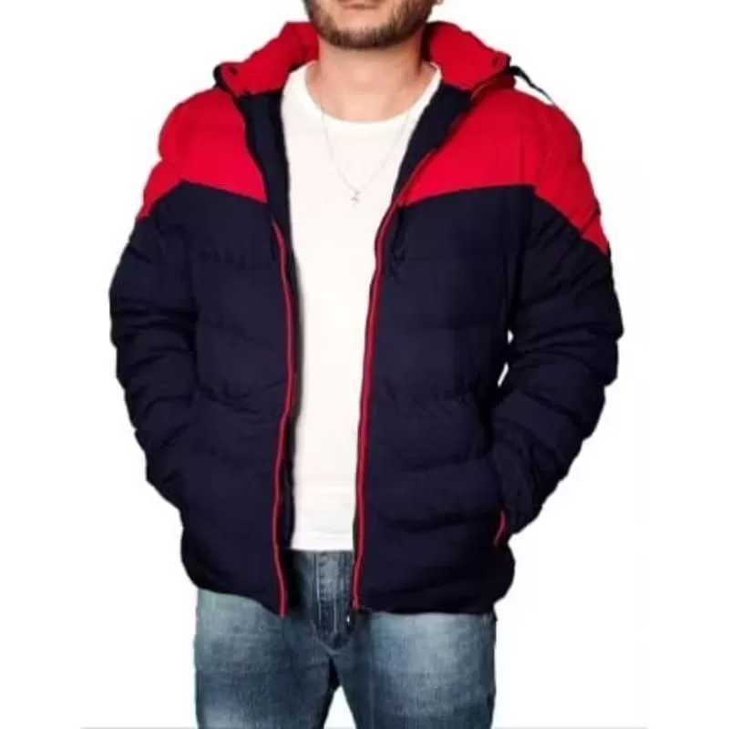 Jaqueta Bobojaco corta vento masculino pelúciada por dentro capuz removível.