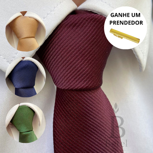 Gravata Masculina Várias Cores Slim Riscadinha So