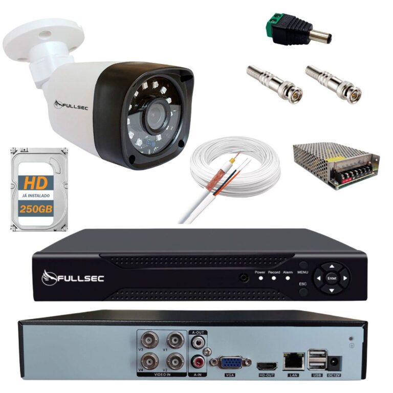 Kit 1 Câmera Segurança Bullet Fullsec Full Hd 10