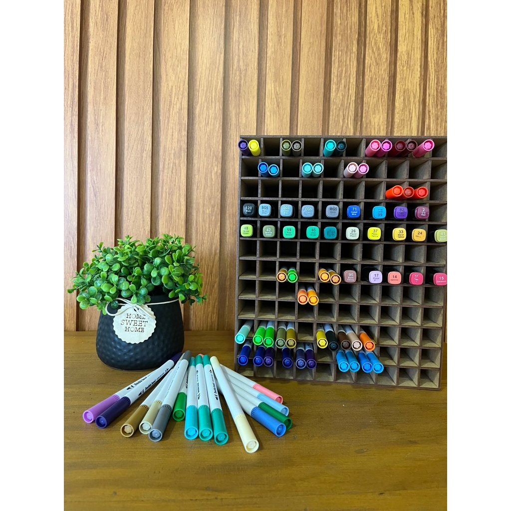 Organizador de Canetas Lettering Touch em MDF