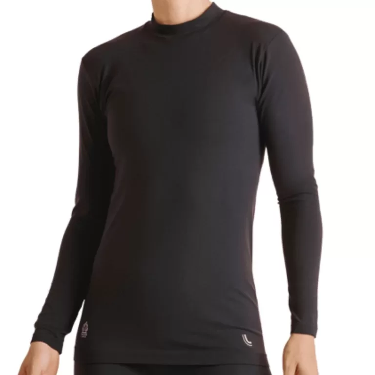 Blusa Segunda Pele Feminina Manga Longa Gola Alta 