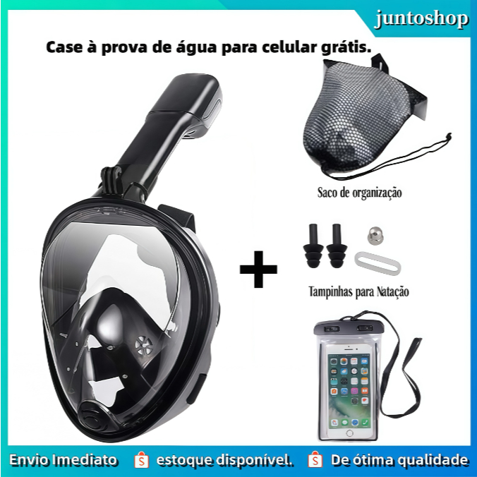 Kit Máscara à Prova dÁgua Snorkeling/Mergulho +