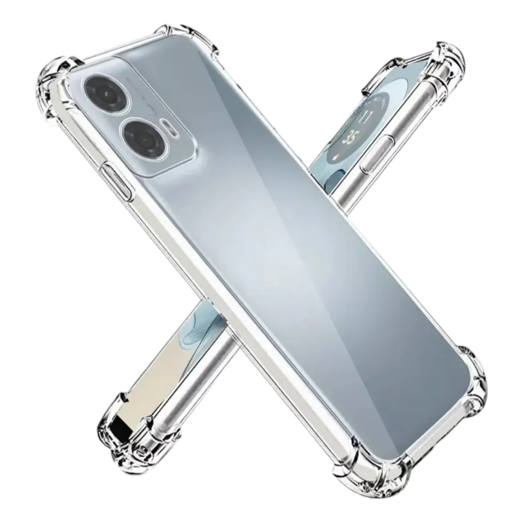 Capa Capinha Anti Impacto Transparente + Película Para Motorola Moto Edge 50 Fusion