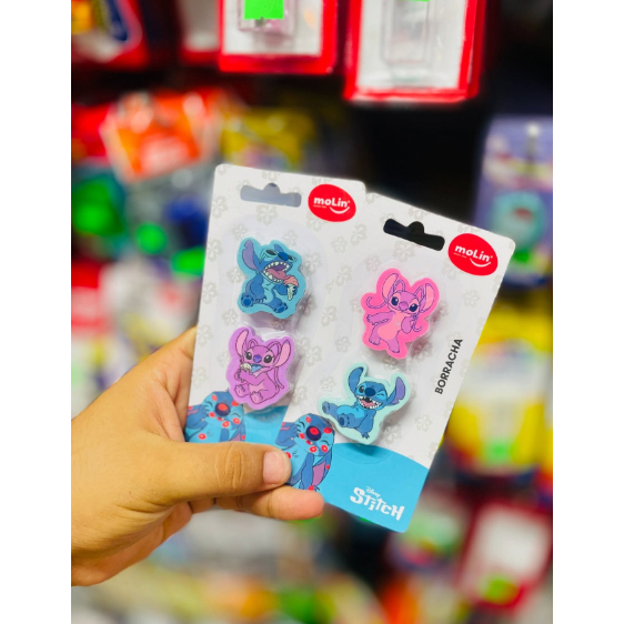 KIT 2 BORRACHAS STITCH E ANGEL – MOLIN