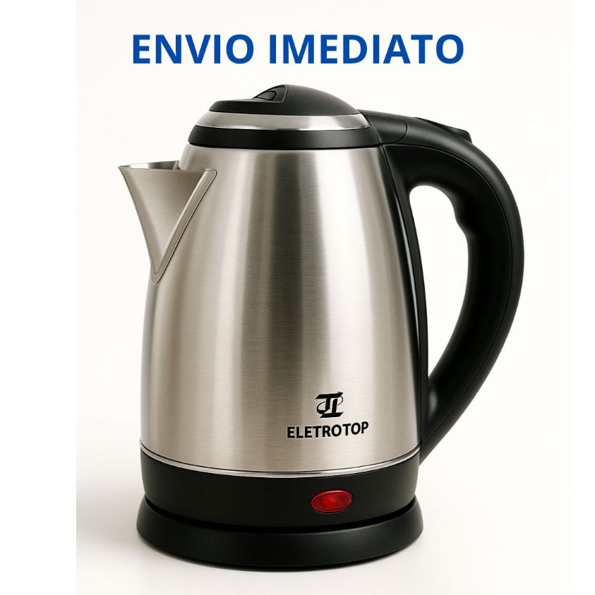 Chaleira Jarra Elétrica Térmica Bule Com Tampa Inox Prateada 1.8litros. Café, chá, 127v e 220v