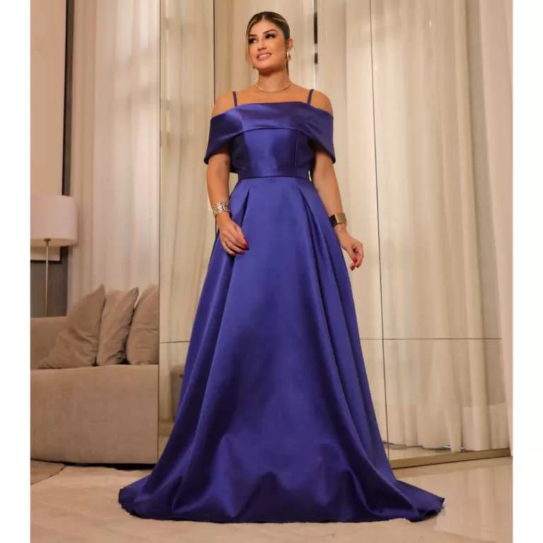 Vestido Longo de Festa Ombro a Ombro Zibeline Sofi