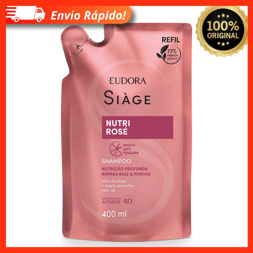 Shampoo Siàge Refil Nutri Rosé 400ml – Eudora