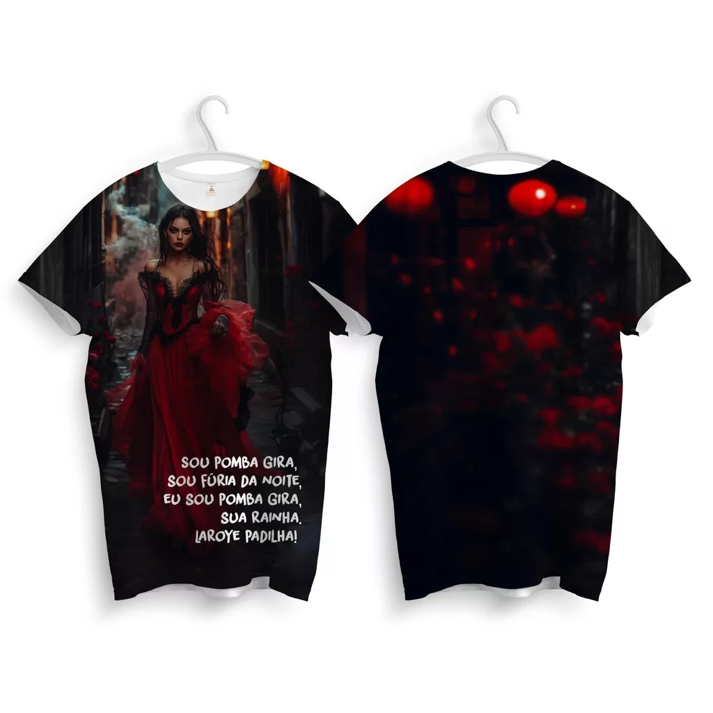 Camiseta Maria Padilha Umbanda Estampa Proteção Espiritual