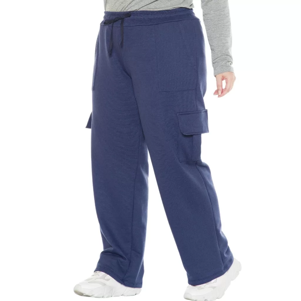 Calça de Moletom Cargo Pantalona Feminina Plus Size Calça Com Bolso