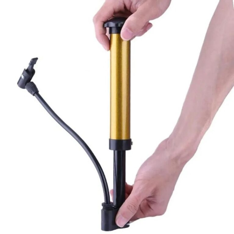 Mini Bomba Dourado de Ar Manual Bicicleta Portáti