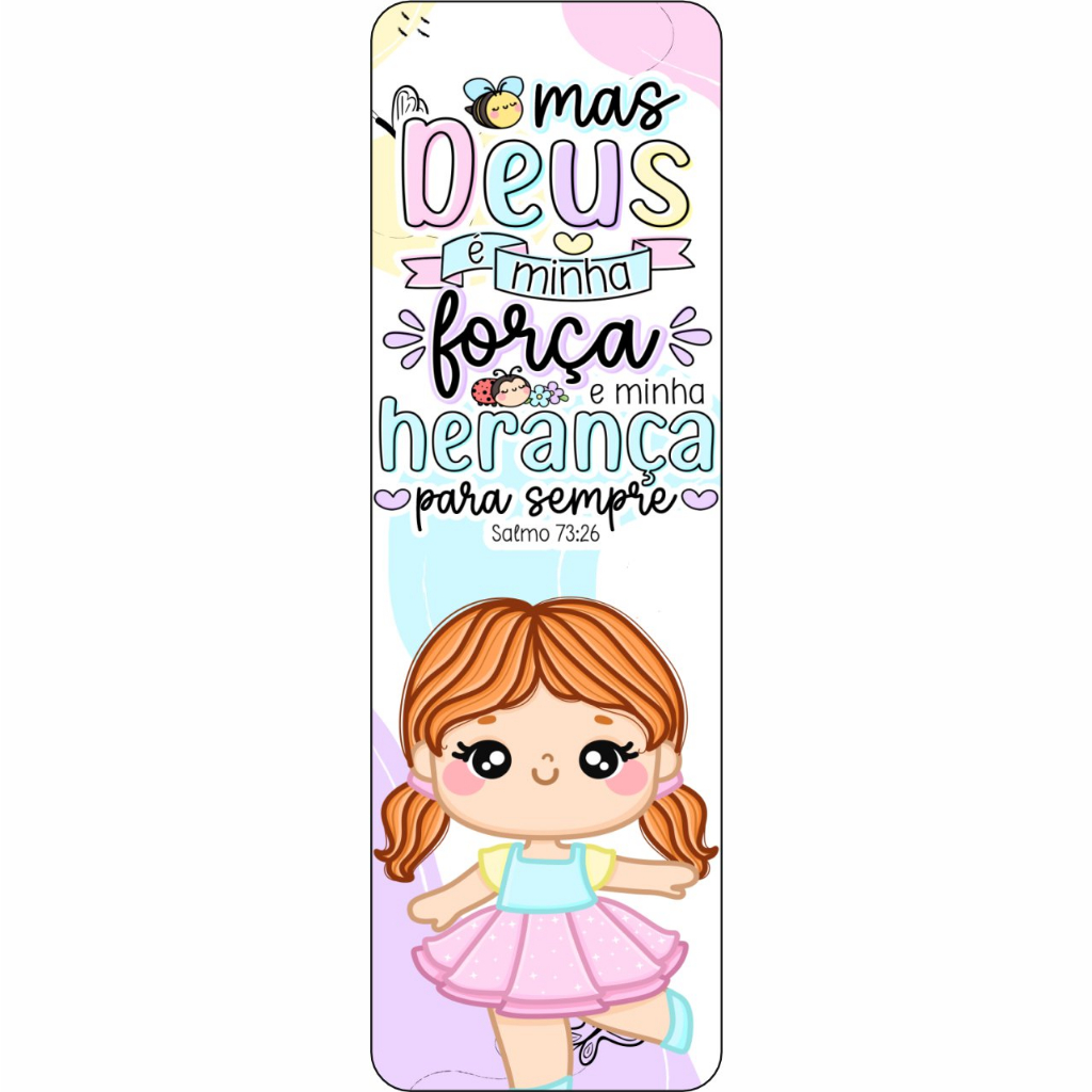 Marcador de Página Mas Deus é Minha Força e Minha Herança