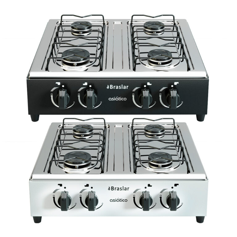 Fogão Cooktop De Mesa Portátil A Gás 4 Bocas Br