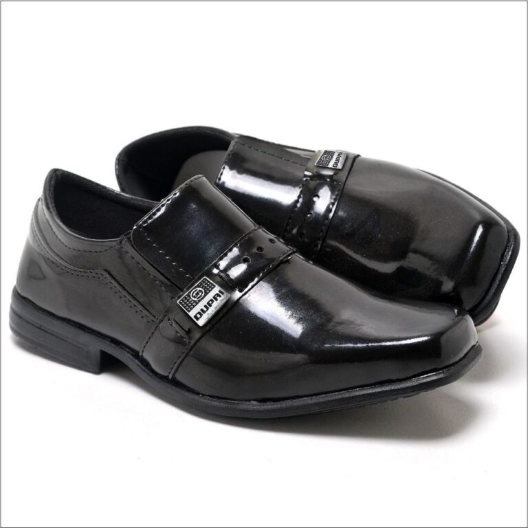 Sapato Social Infantil Masculino Verniz Preto Leve