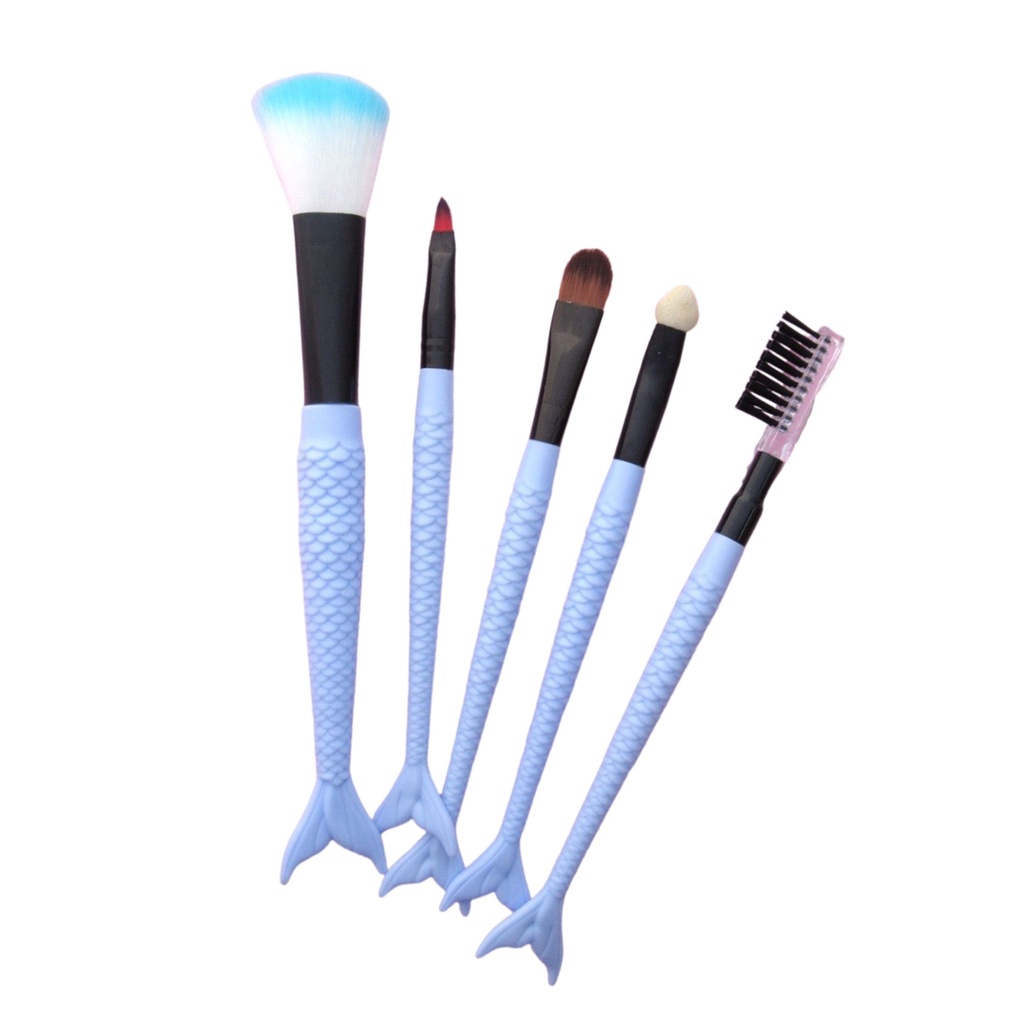Kit Pincel De Maquiagem Sereia Royal 5 Pinceis