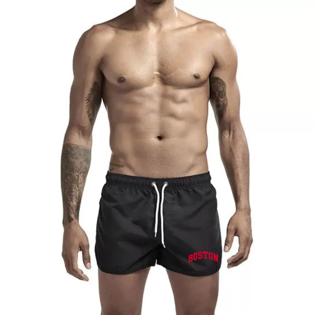 Short Curto Masculino Praia Tactel Elastano Seca Rapido BOSTON