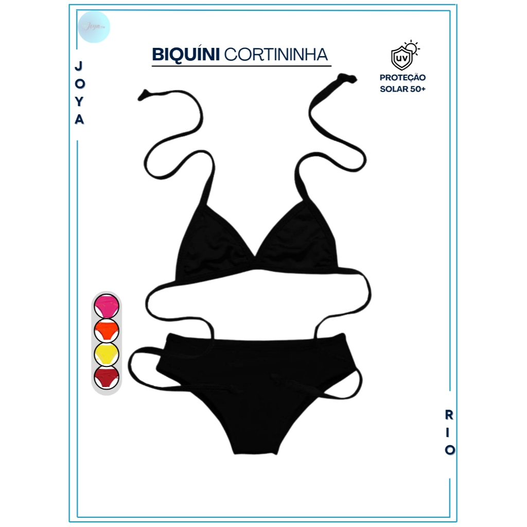 Biquíni cortininha  infantil/juvenil 2 ao 16 Anos | com proteção 50+