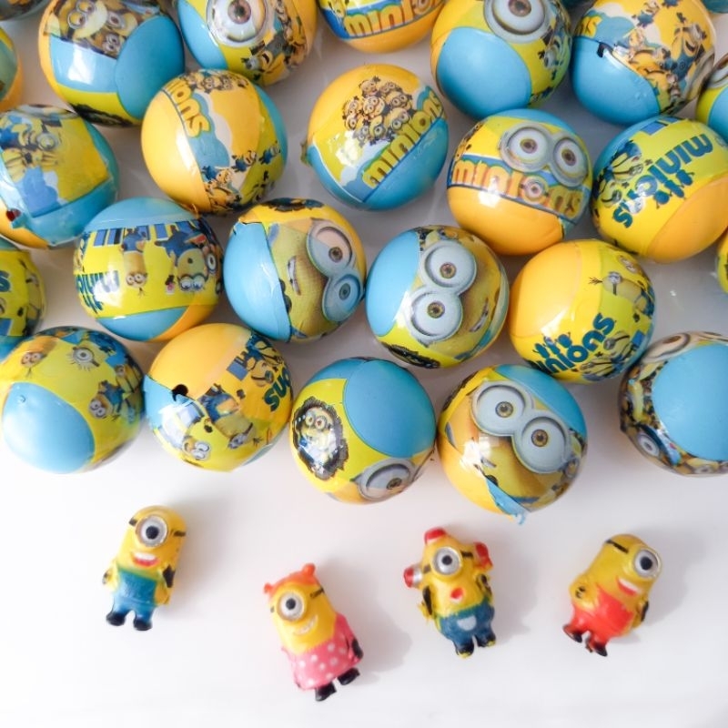 10/20/30/40 Capsula Boneco amarelo Minions Surpresa 1 polegada Infantil – Para lembrancinha / Festas