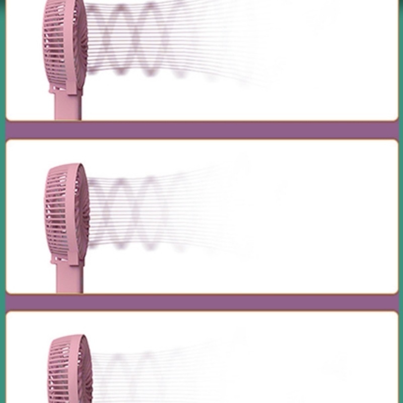 Pilha 3 Velocidades Mini Ventilador Recarregável Usb Led Portátil De Mão E Mesa