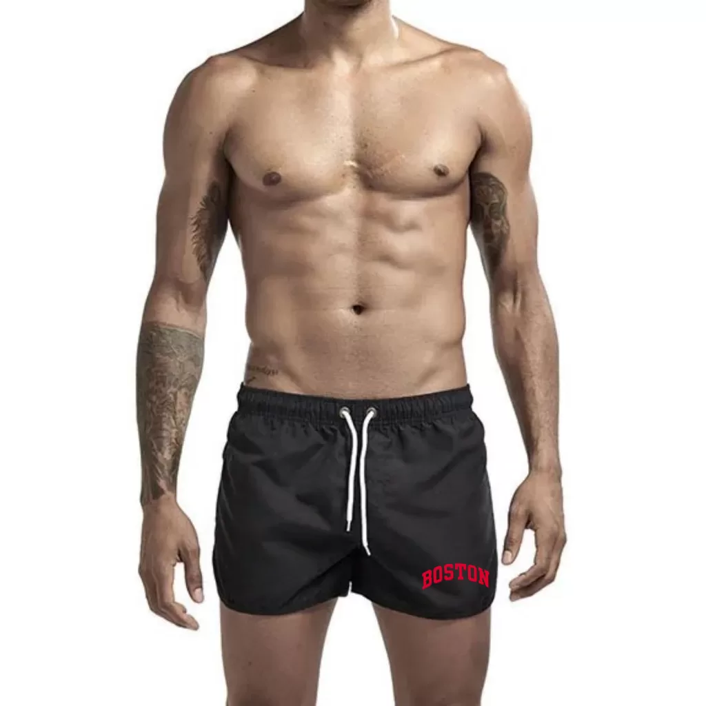 Short Curto Masculino Praia Tactel Elastano Seca Rapido Leve L E V E BOSTON