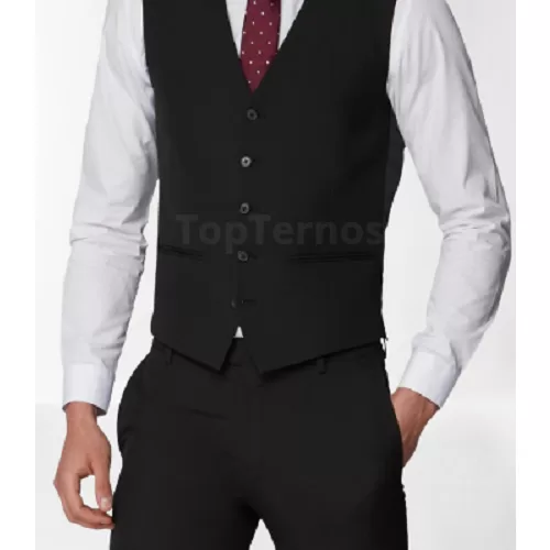 Colete Social Masculino Preto 5 Botões C/regulage