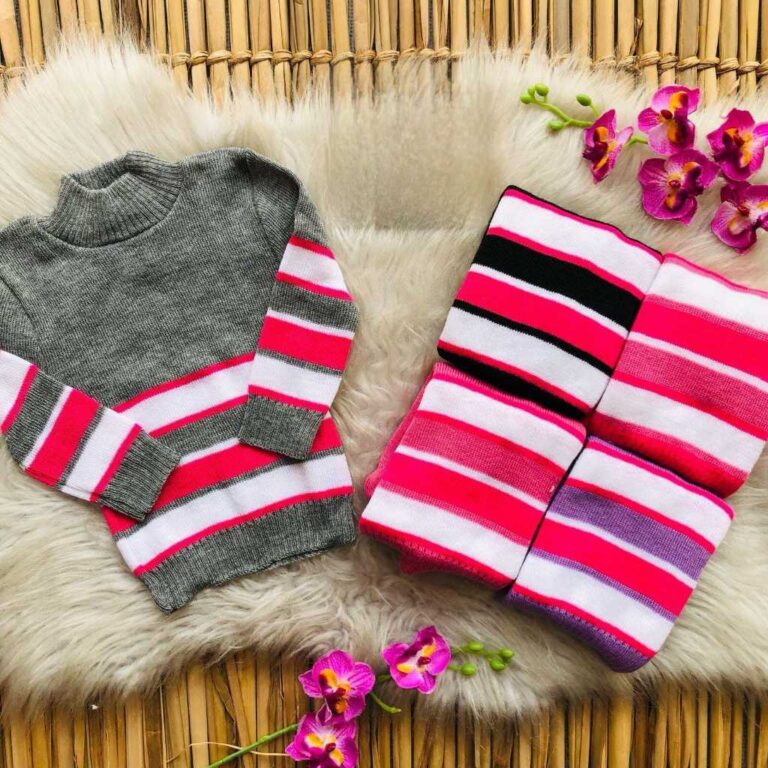 BLUSA DE LÃ MENINA GOLA ALTA INVERNO FEMININO DO 