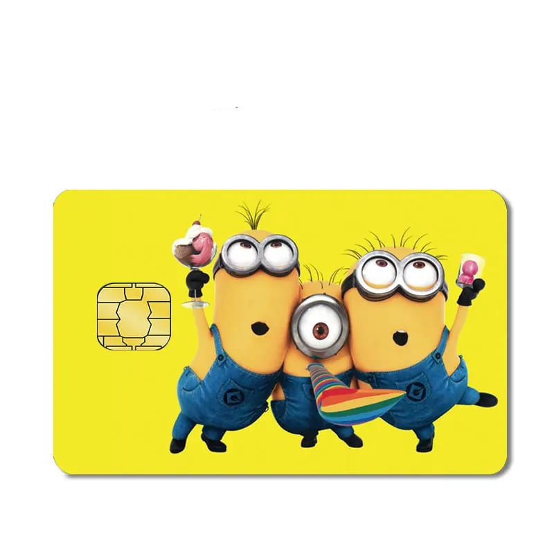 adesivo de cartão Minions banana amarelo Minion malvado favorito