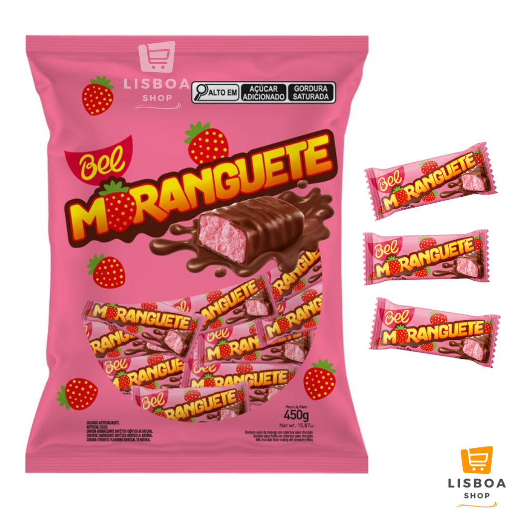 Moranguete Bombom Chocolate 450g C/50 Unidades – Bel