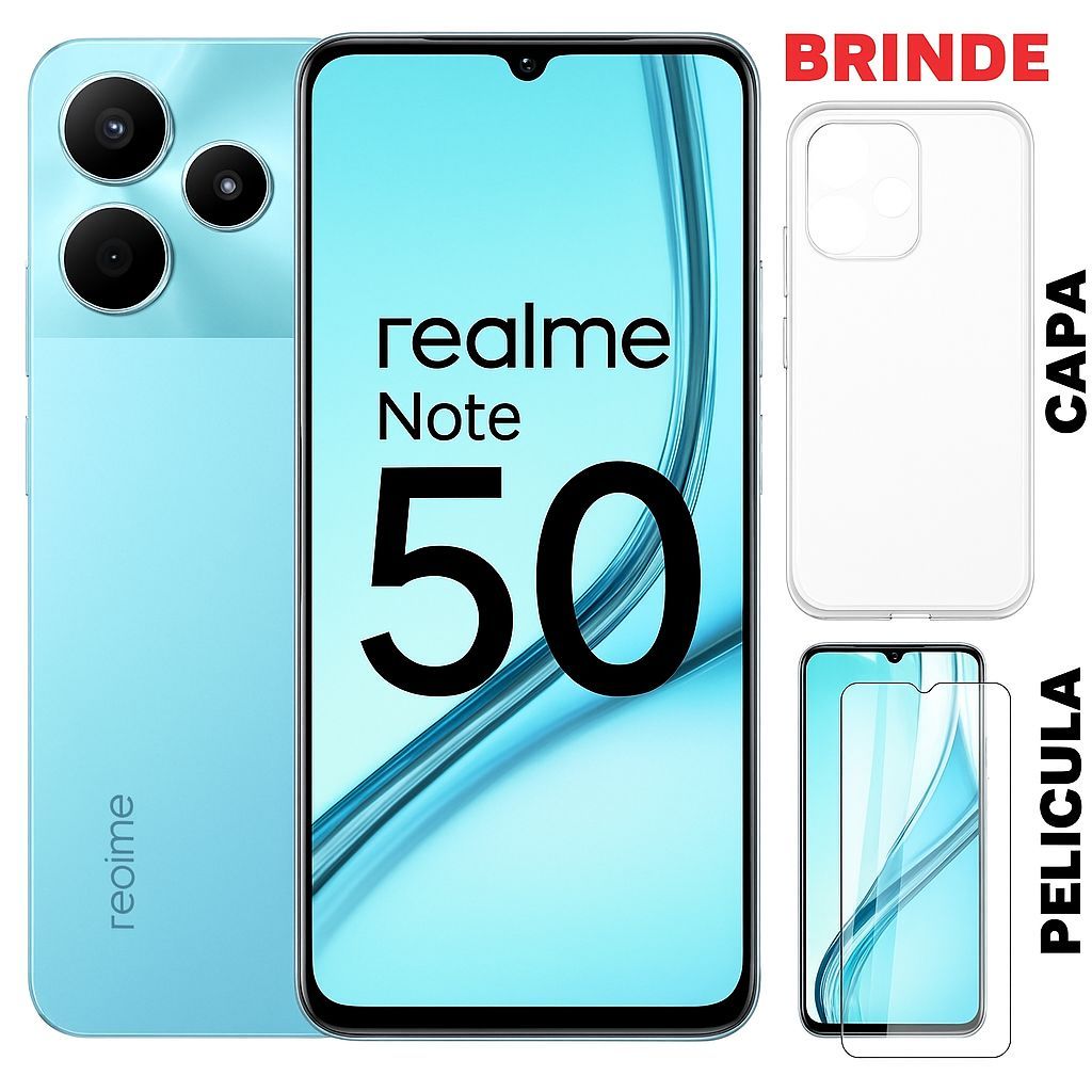 Smartphone Realme Note 50 60 60X 256/4GB 128GB/4GB 64/3GB – 1 Ano de Garantia Original Lacrado