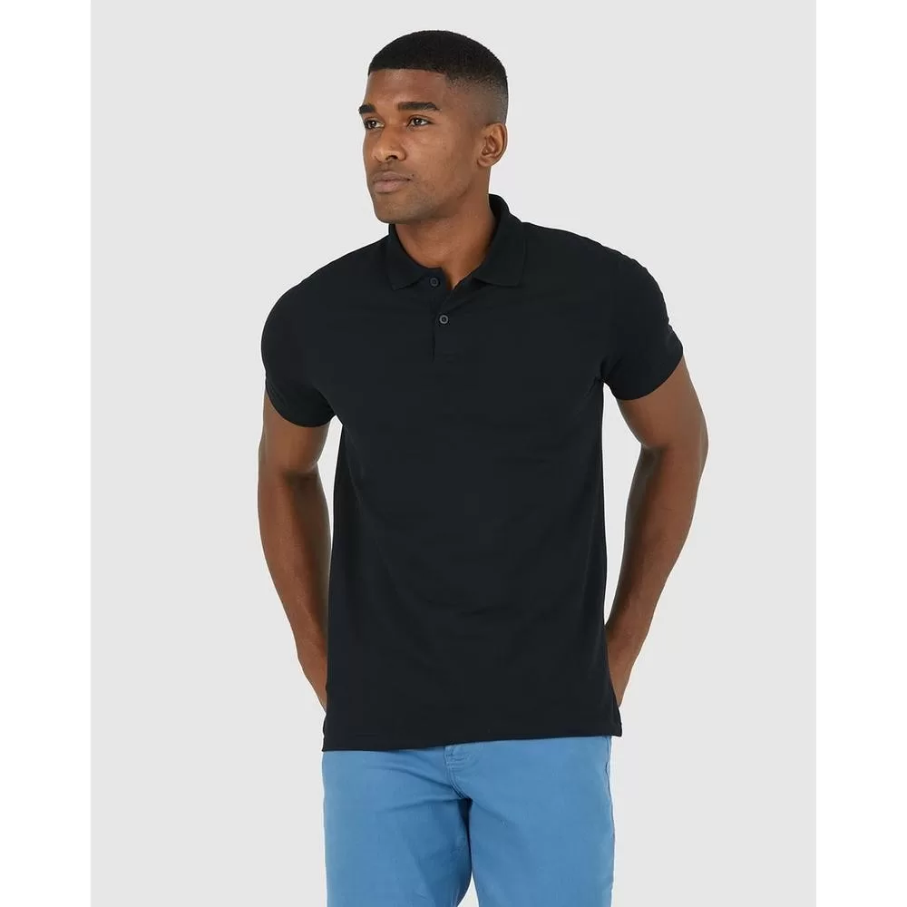 Camisa Polo Básica Masculina Gola Esporte Em Piquet Stretch