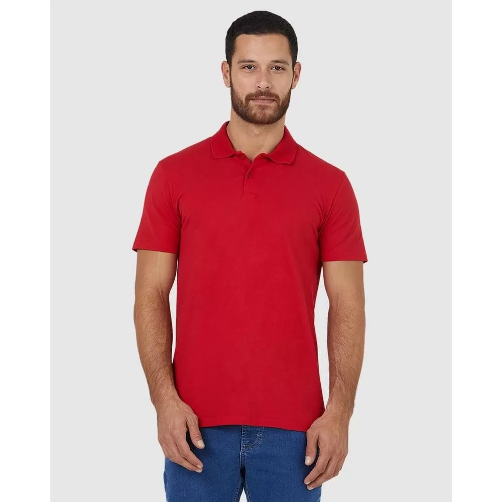 Camisa Polo Básica Masculina Gola Esporte Em Piquet Stretch