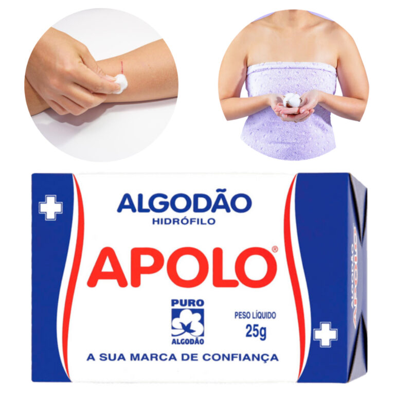 Caixa Algodao Apolo 25g Rolo Manicure Demaquilante