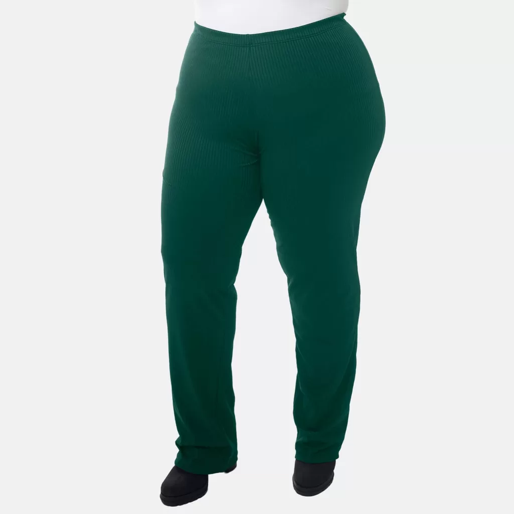 Calça Plus Size Feminina Canelada Mara Confortável 1210-C2