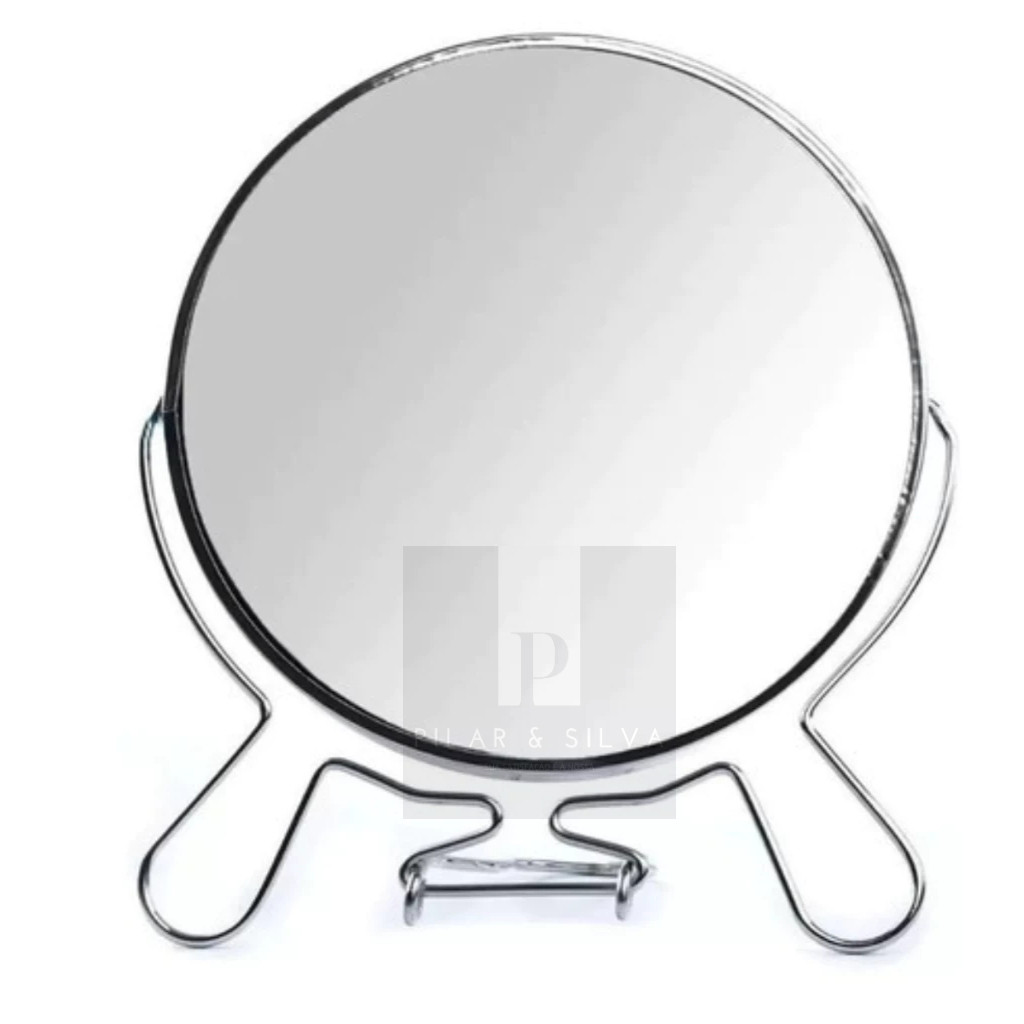 Espelho de Mesa Dupla Face com aumento Ideal para Maquiagem 14cm