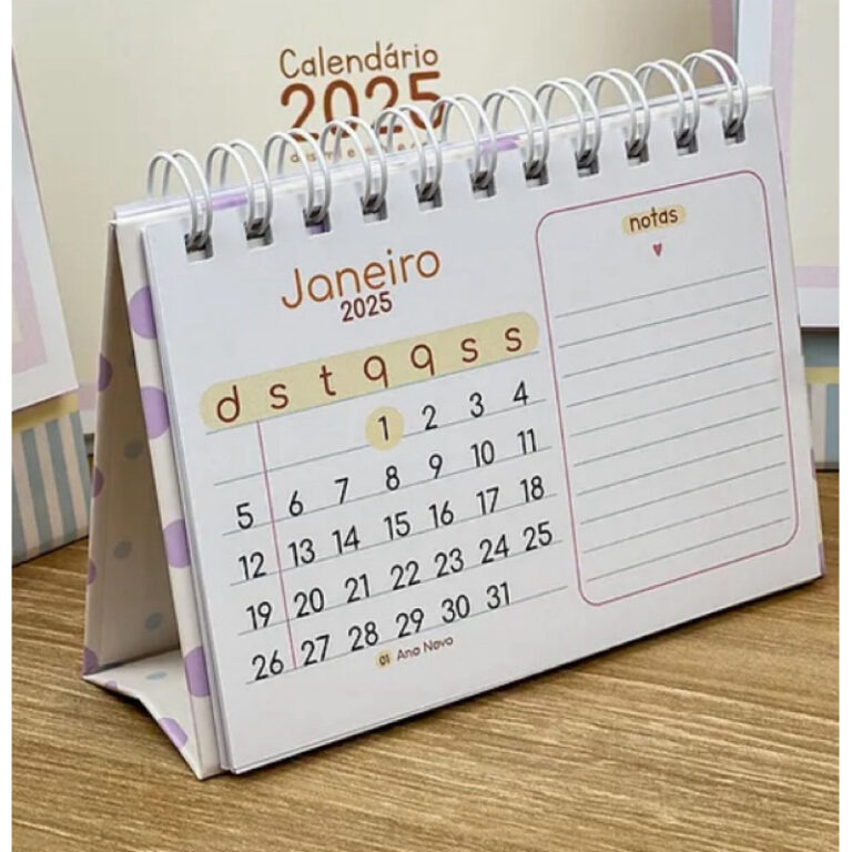 CALENDÁRIO A6 – 2025 ATUALIZADO COM OPÇÃO