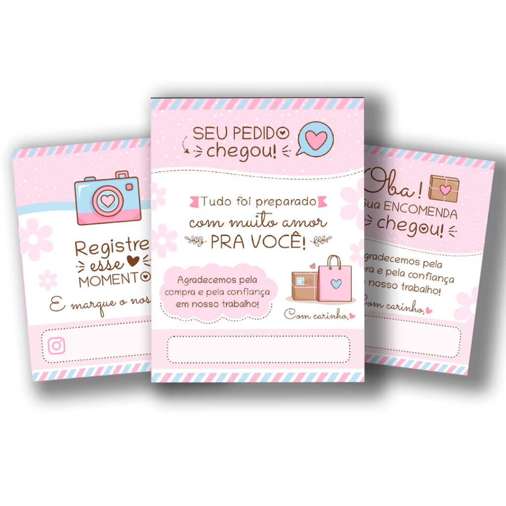 Kit 5 Blocos (500 Folhas) para Agradecimento / Obrigado pela Compra