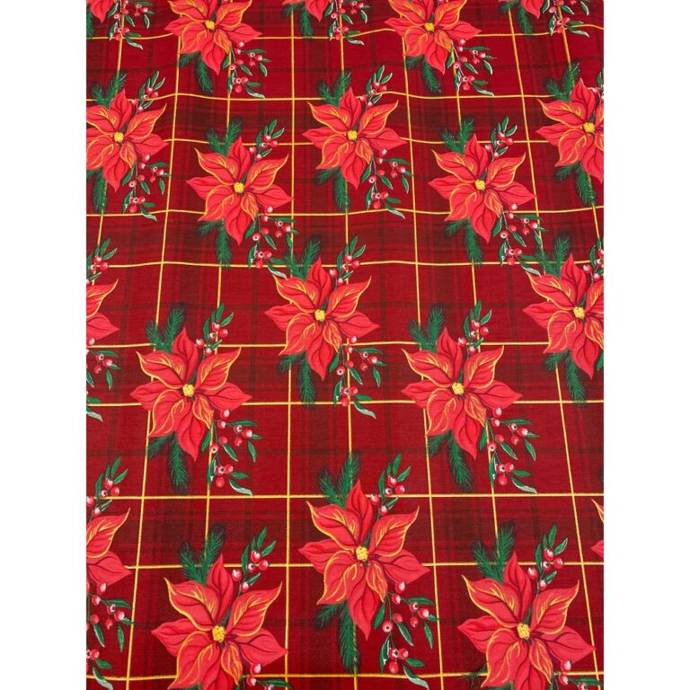 Tecido Tricoline Estampada Natal 100% Algodão