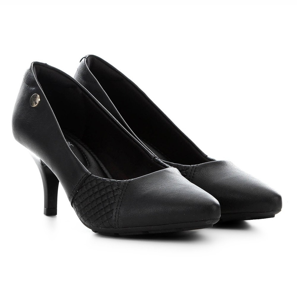 Scarpin Modare Ultra Conforto Salto Baixo Joanete – Preto