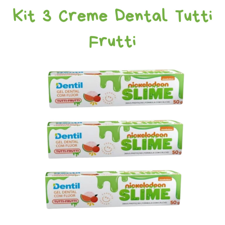 Kit 3 Creme Dental Tutti Frutti 50g: Frescor e Div
