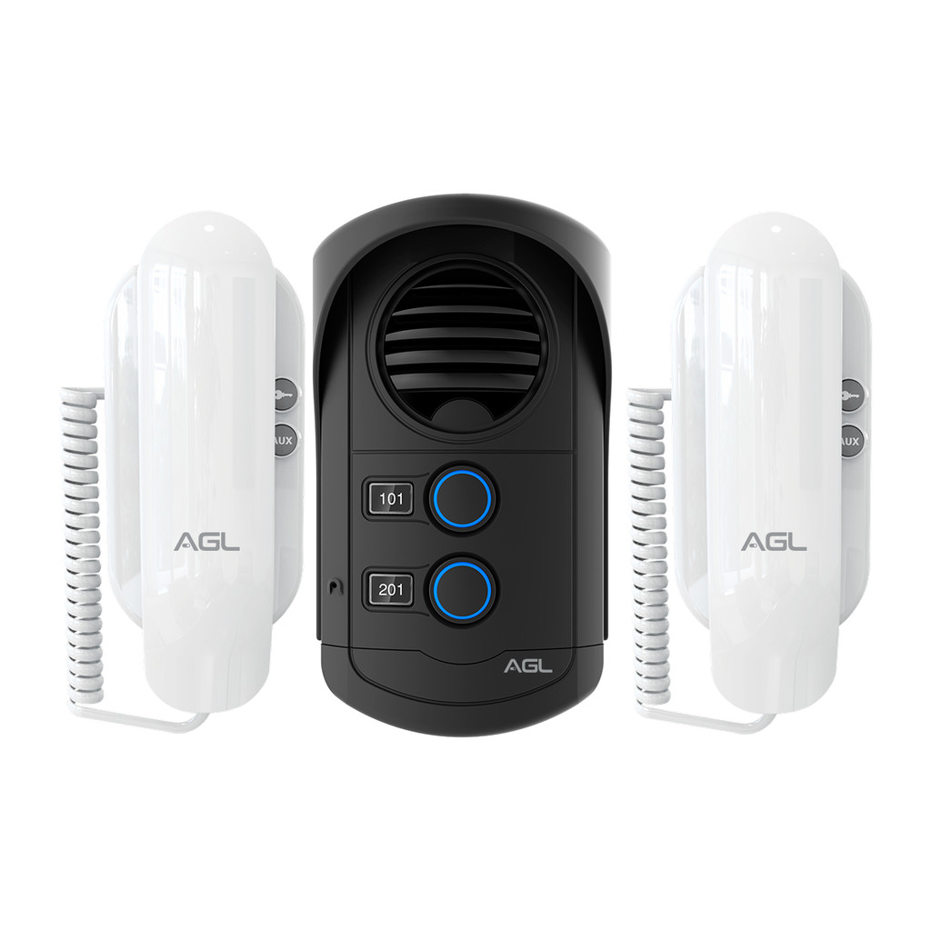 Porteiro coletivo S300 slim 2 pontos monofone AGL