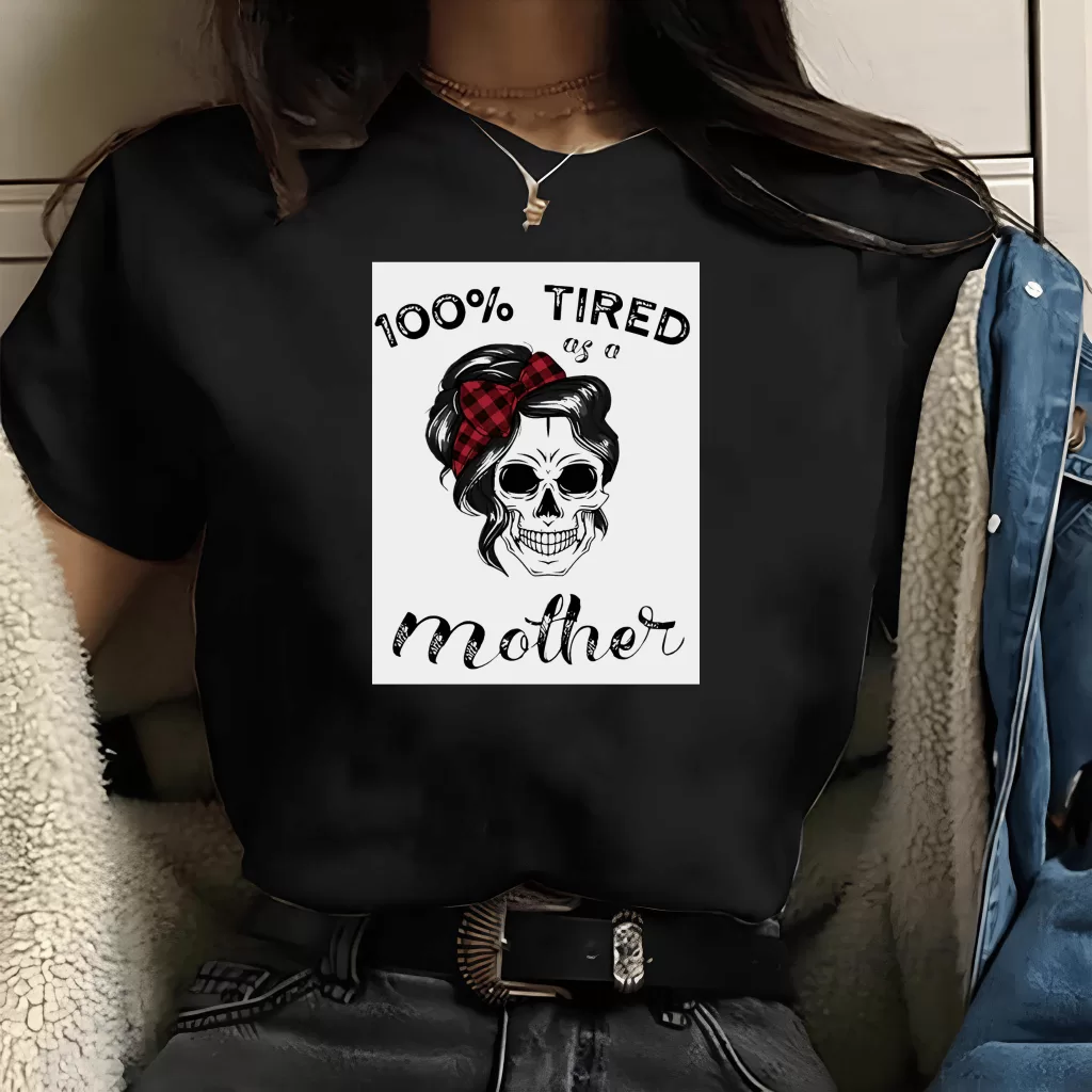 Camiseta 100% Mother caveira feminina preta