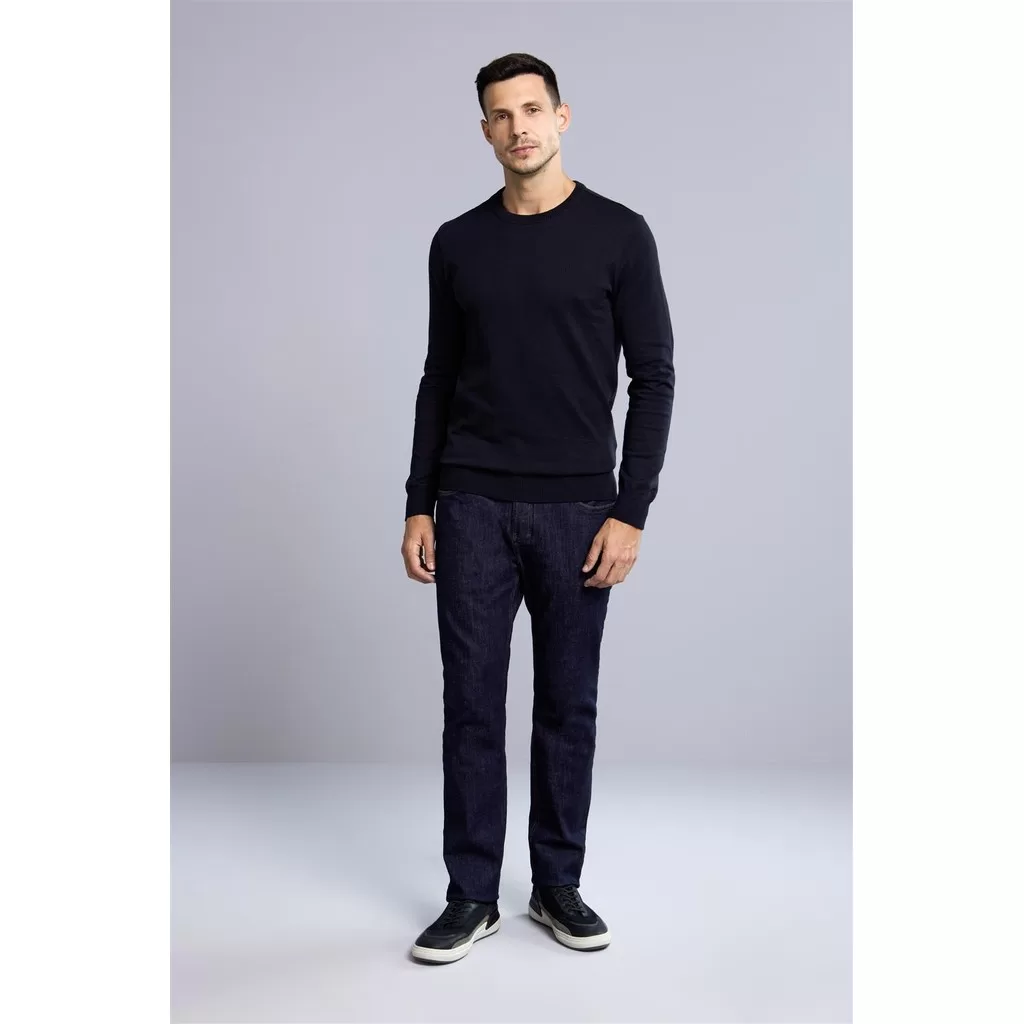 Tricot Básico Gola Careca – Preto