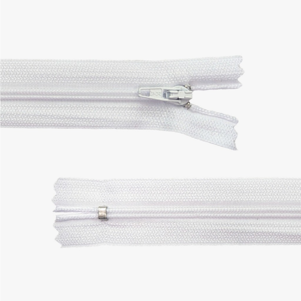 Zíper Nylon – 18 CM – Branco – 10 Unidades